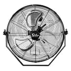 20 in. 3-Speed High Velocity Mount Wall Fan in Black