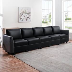 Black upholstered sectional sales
