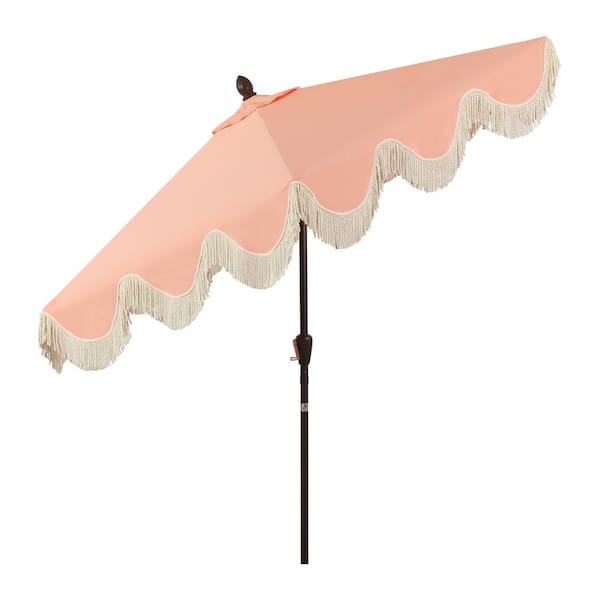 coral and aqua patio umbrella ABCCANOPY 10FT scalloped edge makes this umbrella chic enough for cocktails around the pool or an outdoor dinner party. Jardin Patio Umbrella - Coral