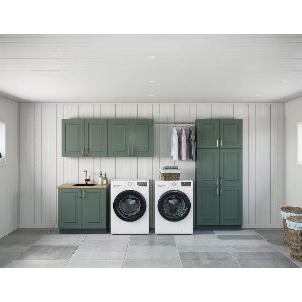 MILL'S PRIDE Greenwich Aspen Green Plywood Shaker Stock Ready to ...