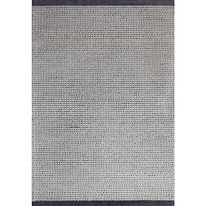 Vici Ivory/Grey 5 ft. x 8 ft. Woven Area Rug