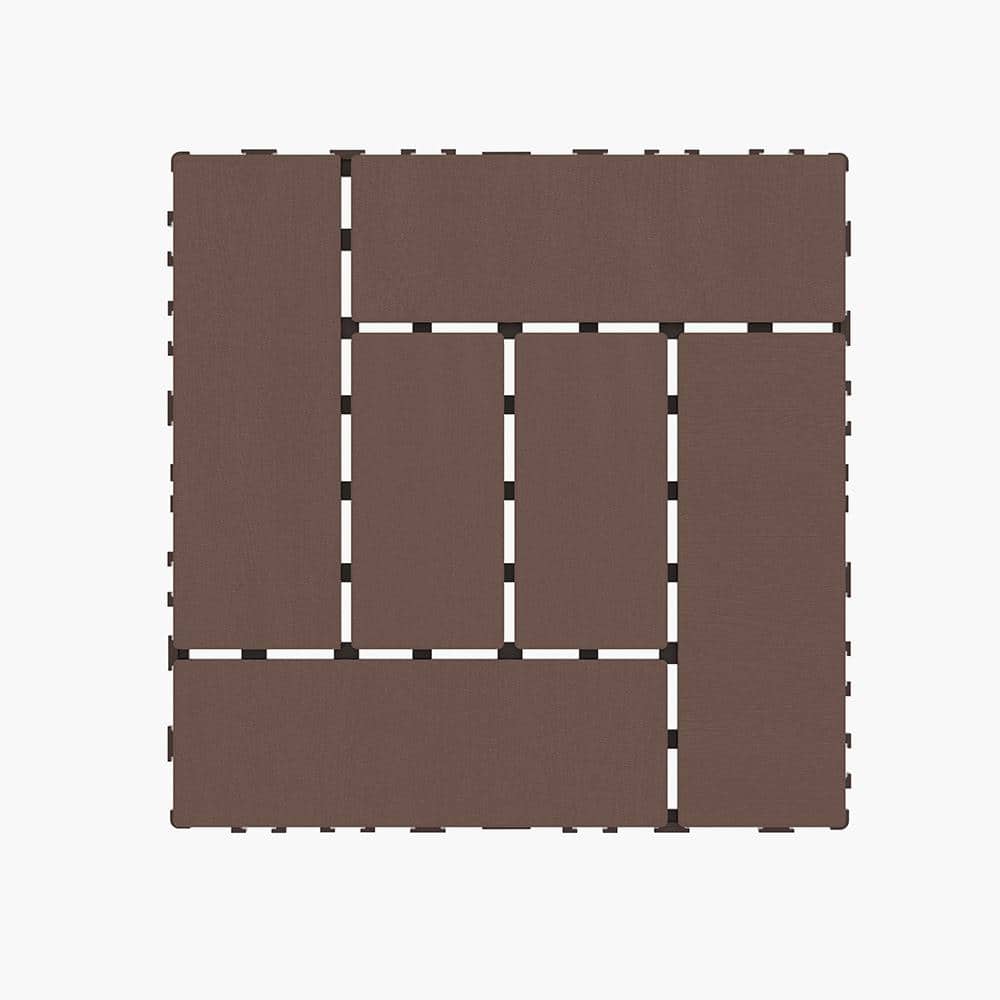 1 ft. x 1 ft. All-Weather Outdoor Plastic Interlocking Deck Tiles, Garage Floor Tiles in Brown Pattern 8 (44 Per Case) price history on PriceWatchPro
