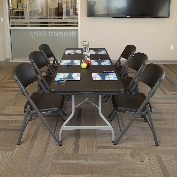 Reviews for Lifetime 9-Piece Black Stackable Folding Table Set
