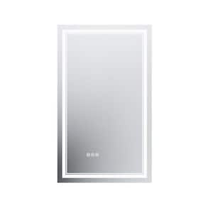 Hans 24 in. W x 40 in. H Rectangular Frameless Backlit LED Touch Sensor Anti-Fog Dimmable Wall Bathroom Vanity Mirror