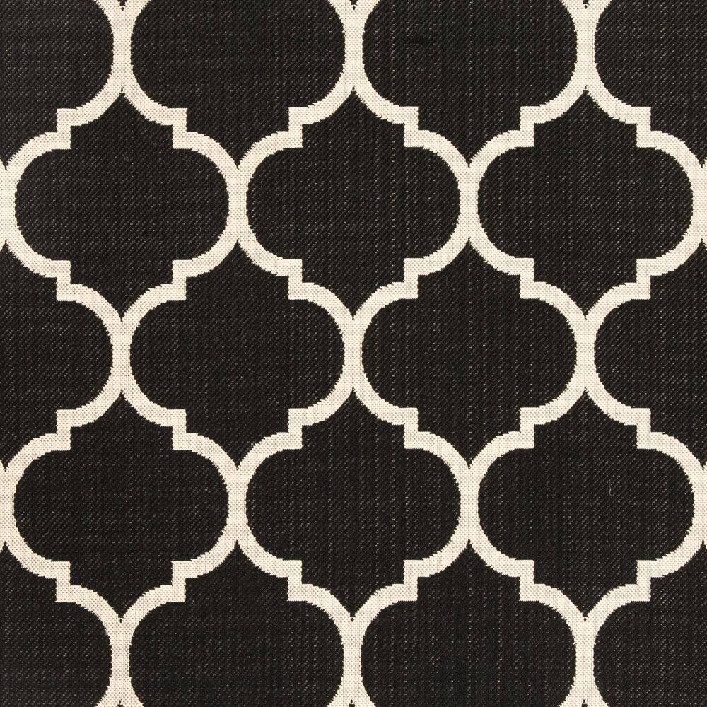 Safavieh Courtyard Black and Beige Square Outdoor Rug