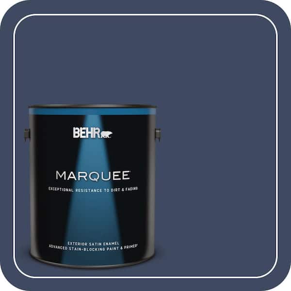 BEHR MARQUEE 1 gal. #610D-7 Night Watch Satin Enamel Exterior Paint & Primer