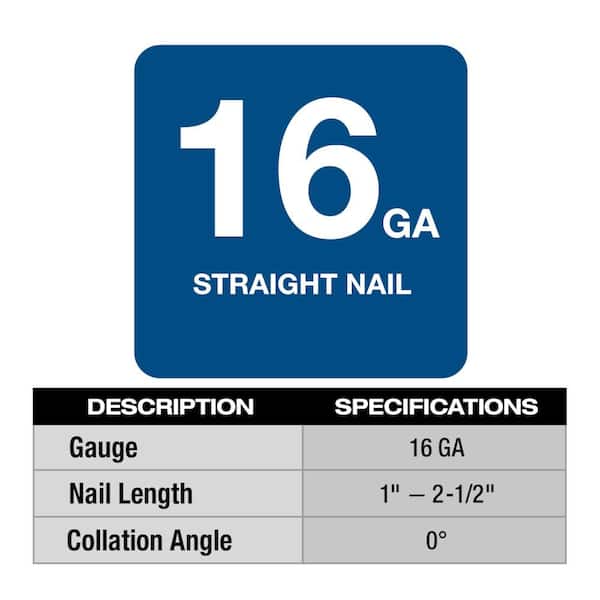 M18 FUEL 18V Gen ll 16-Gauge Straight Finish Nailer and M18 5.0Ah Battery