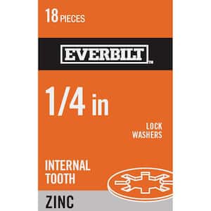 1/4 in. Zinc-Plated Steel Internal Tooth Lock Washer (18-Pack)