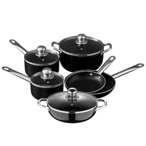 BERGNER 12 in. Stainless Steel Nonstick Stir Fry Pan with Lid BGUS10111STS  - The Home Depot