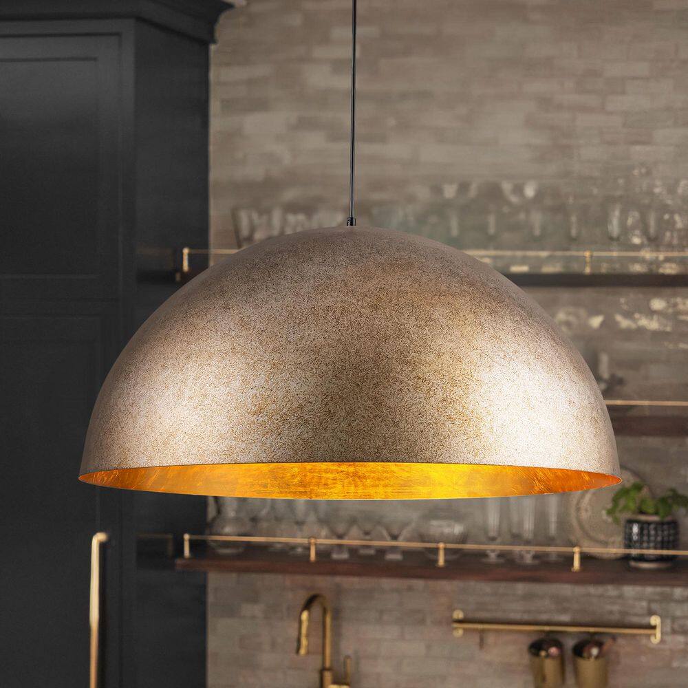 Nicholas 3-Light Antique Silver Oversized lsland Dome Pendant Light price history on PriceWatchPro