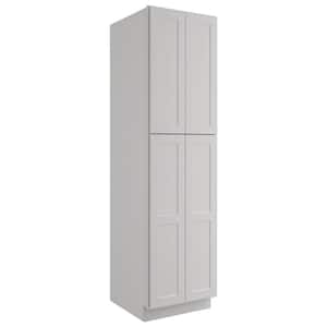 24 in. W x 24 in. D x 84 in. H in Shaker Dove Plywood Ready to Assemble Floor Wall Pantry Kitchen Cabinet