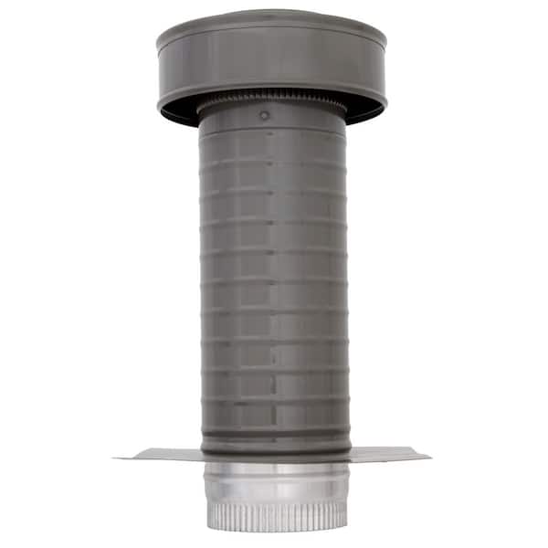 5 in. Dia Aluminum Keepa Roof Jack with 2 in. Tail Pipe in Weatherwood