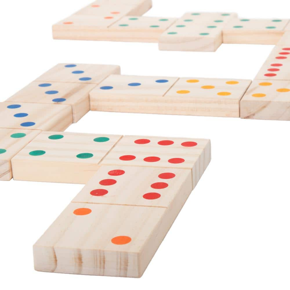 Hey! Play! Giant Wooden Dominoes Set W350099 - The Home Depot