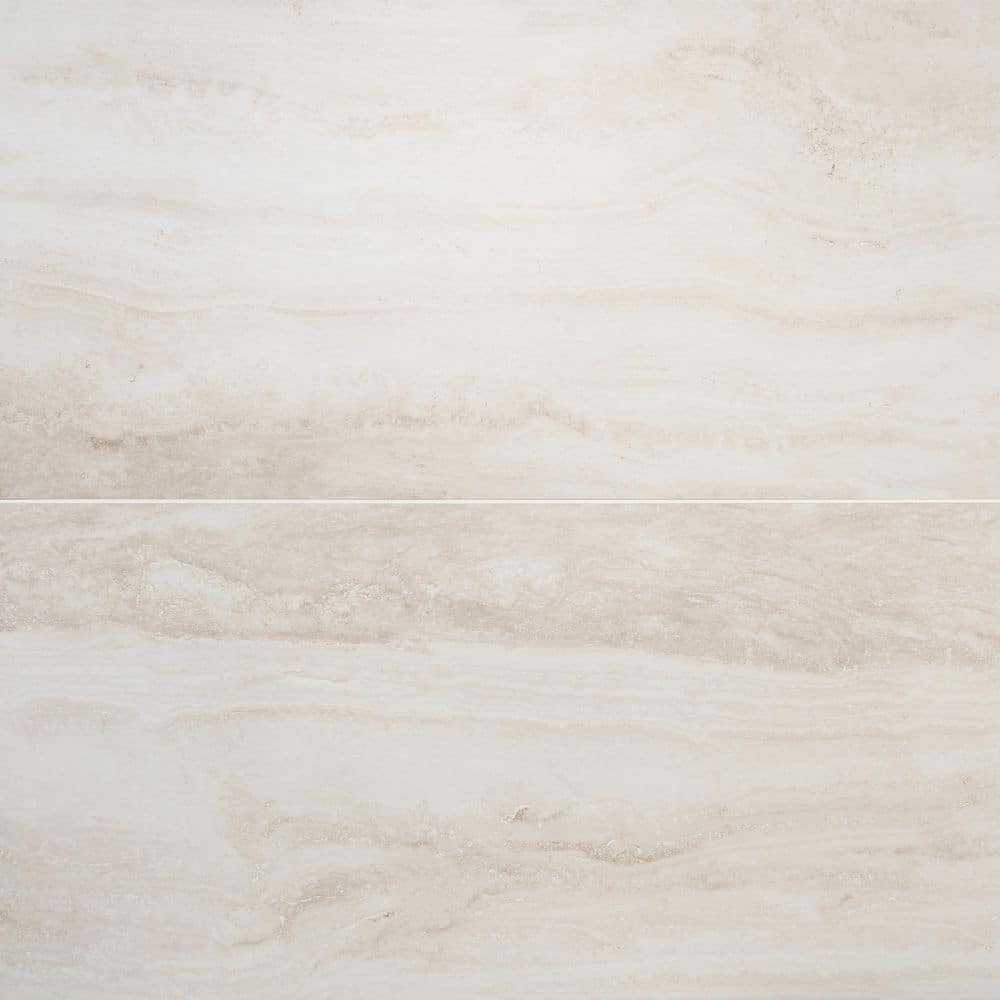 Auramar Travertino Warm White 23.62 in x 47.24 in. Matte Porcelain Floor and Wall Tile (15.38 Sq. Ft. / Case) price history on PriceWatchPro