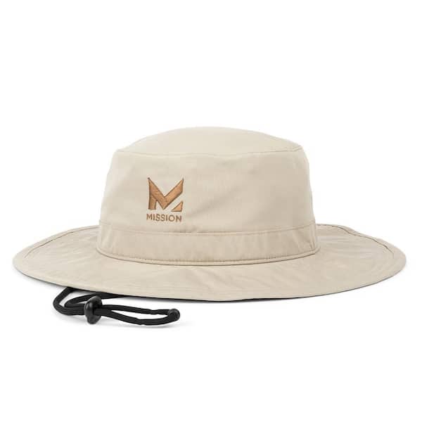Cooling Wide Brim Polyester Hat-Khaki