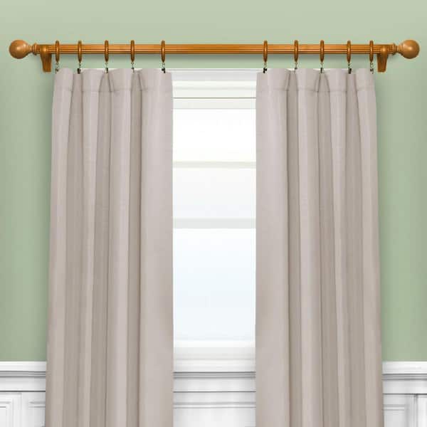 Mix and Match 1-3/8 in. Dia. Wood Single Curtain Rod - Heritage Oak - 8 ft (96 in.)