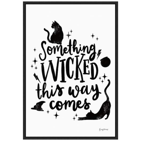 Amanti Art 16 in. x 23.25 in. Sophisticated Spooky IV Cat Framed Halloween Holiday Canvas Wall Art