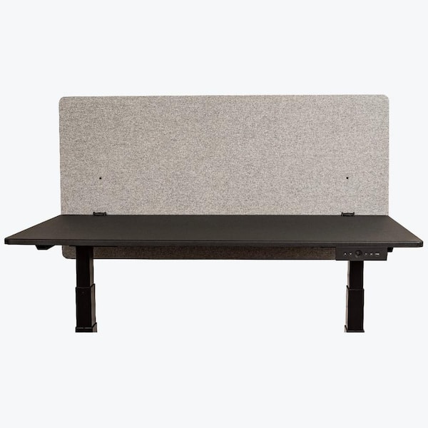 Luxor Reclaim 48 in. x 24 in. Misty Gray Desktop Privacy Panel
