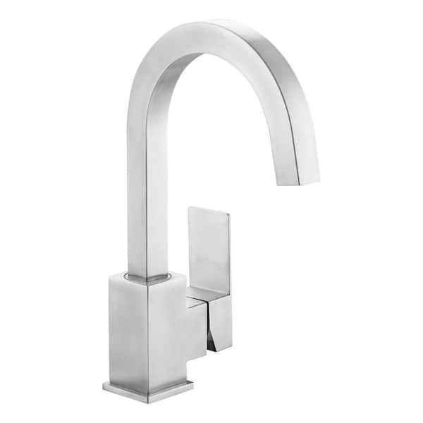 ARCORA Single-Handle Stainless Steel Bar Faucet Deckplate Not Included in Brushed Nickel