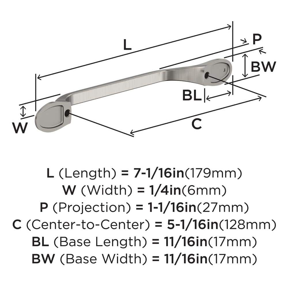 Ravino Satin Nickel Arch Cabinet Pull with Mounting Hardware