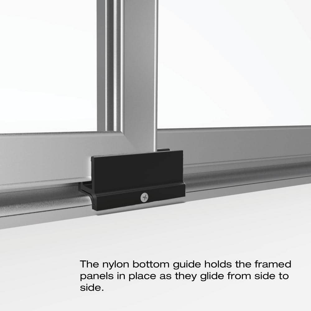 Deluxe Brushed Nickel Sliding Shower Door with Rain Glass