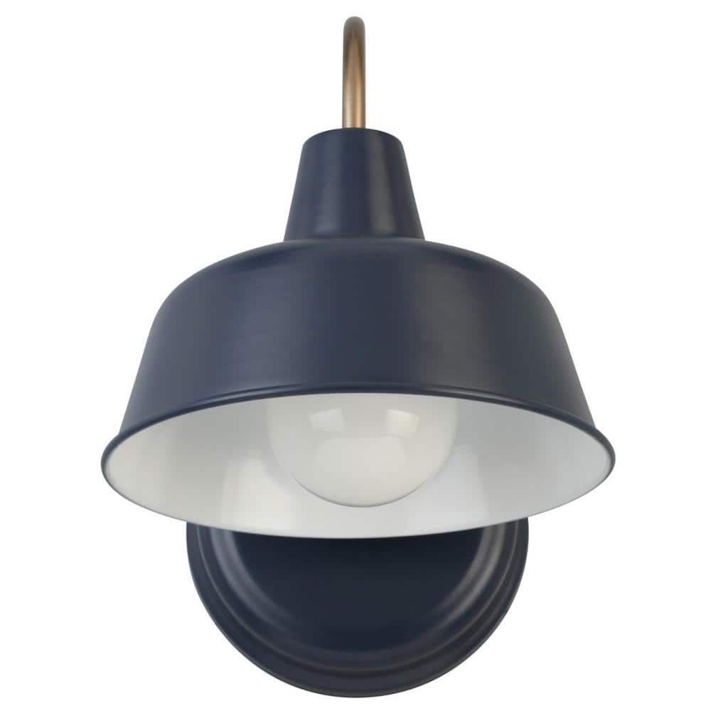 Arched Gold Steel Dimmable Sconce with Bell-Shaped Shade