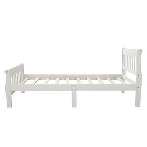 ANBAZAR White No Box Spring Needed Twin Bed Frame with Storage Drawers ...