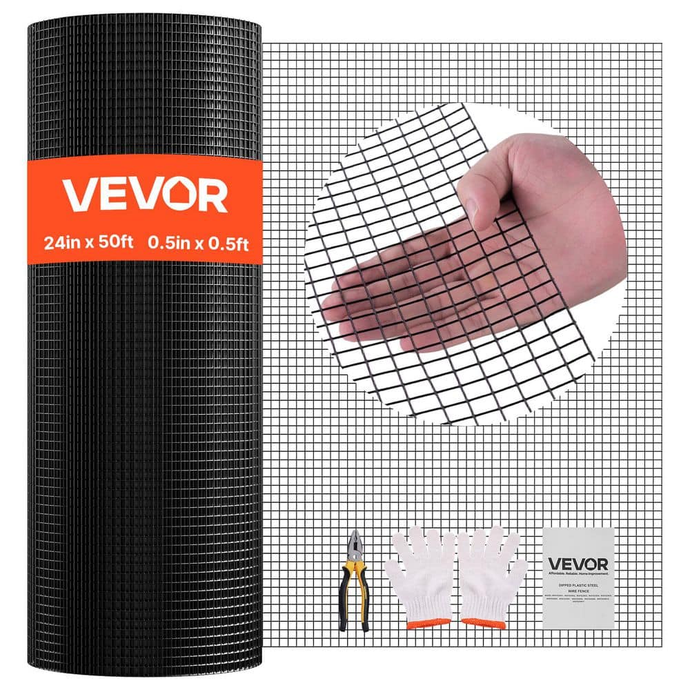 Hardware Cloth 24 in. W x 0.04 in. H Black Vinyl Free Standing Garden Galvanized Vinyl Coated 1 (Pack)-50 ft. L price history on PriceWatchPro