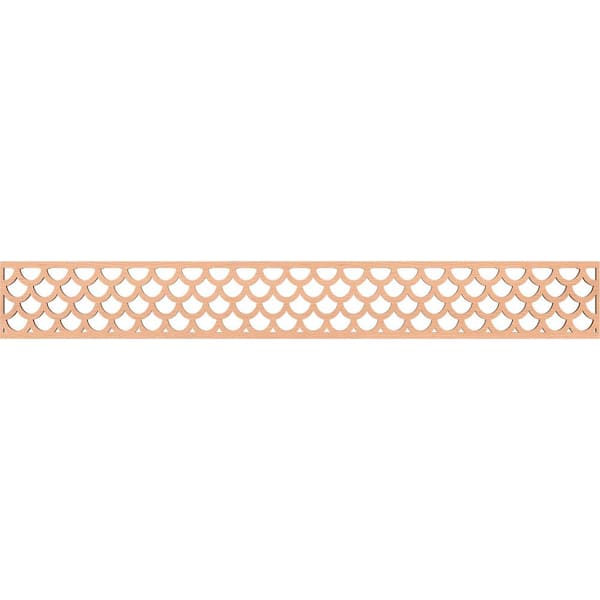 Ekena Millwork Hudson Fretwork 0.25 in. D x 46.5 in. W x 6 in. L Alder Wood Panel Moulding