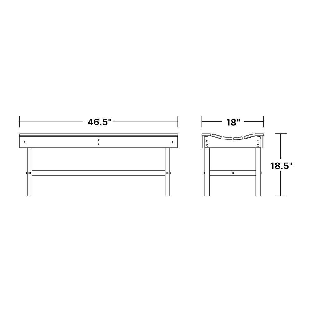 Cardinal Red Poly Lumber Backless Outdoor Bench