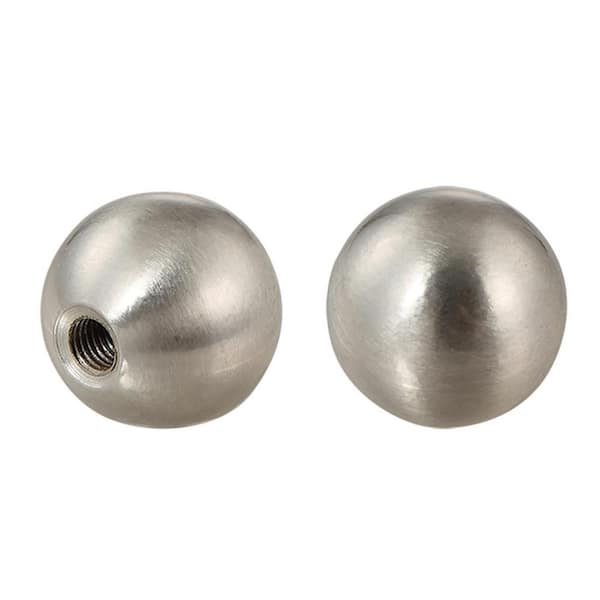 Aspen Creative Corporation 1 in. Brushed Nickel Finish Sphere Lamp Finial (2-Pack)