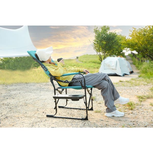 Gruisse Blue Steel Heavy Duty Director's Chair with Side