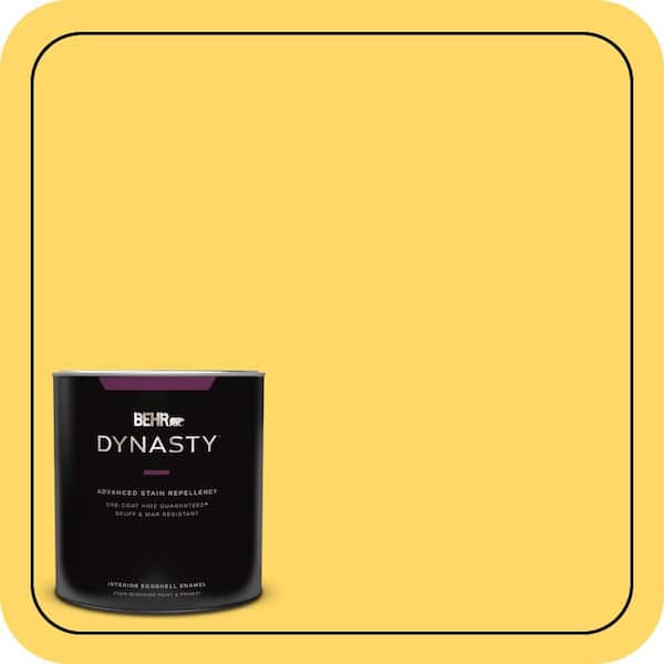 BEHR DYNASTY 1 qt. #360B-5 Citrus Eggshell Enamel Interior Stain-Blocking Paint & Primer