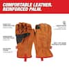 Milwaukee Medium Goatskin Leather Performance Work Gloves 48-73-0021 - The  Home Depot