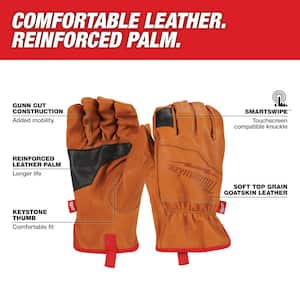 Large Goatskin Leather Gloves