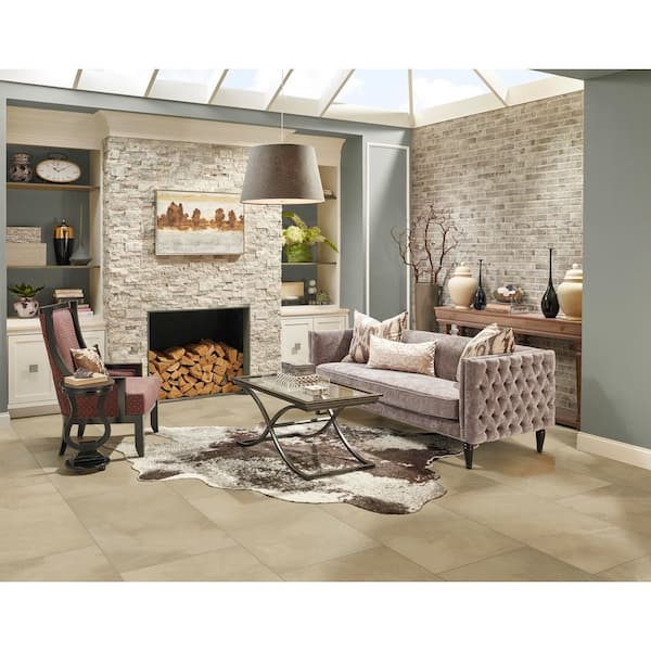 Madison Galaxia 24 in. x 48 in. Polished Porcelain Stone Look Floor and Wall Tile (16 sq. ft./Case)