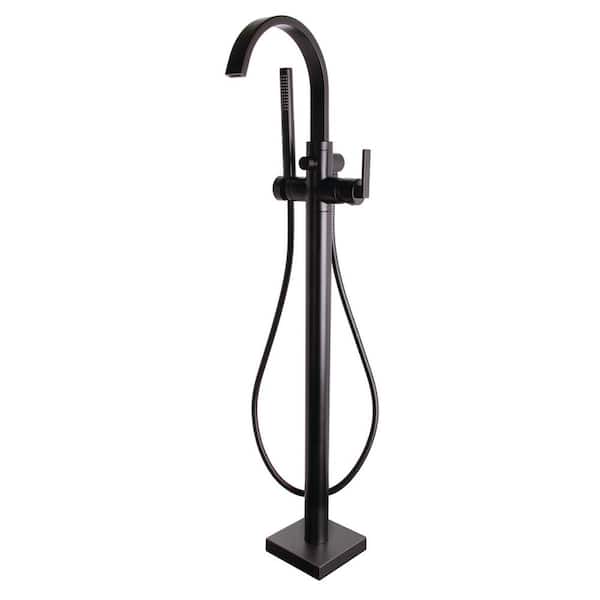Speakman Lura Single-Handle Freestanding Tub Faucet with Hand Shower in Matte Black