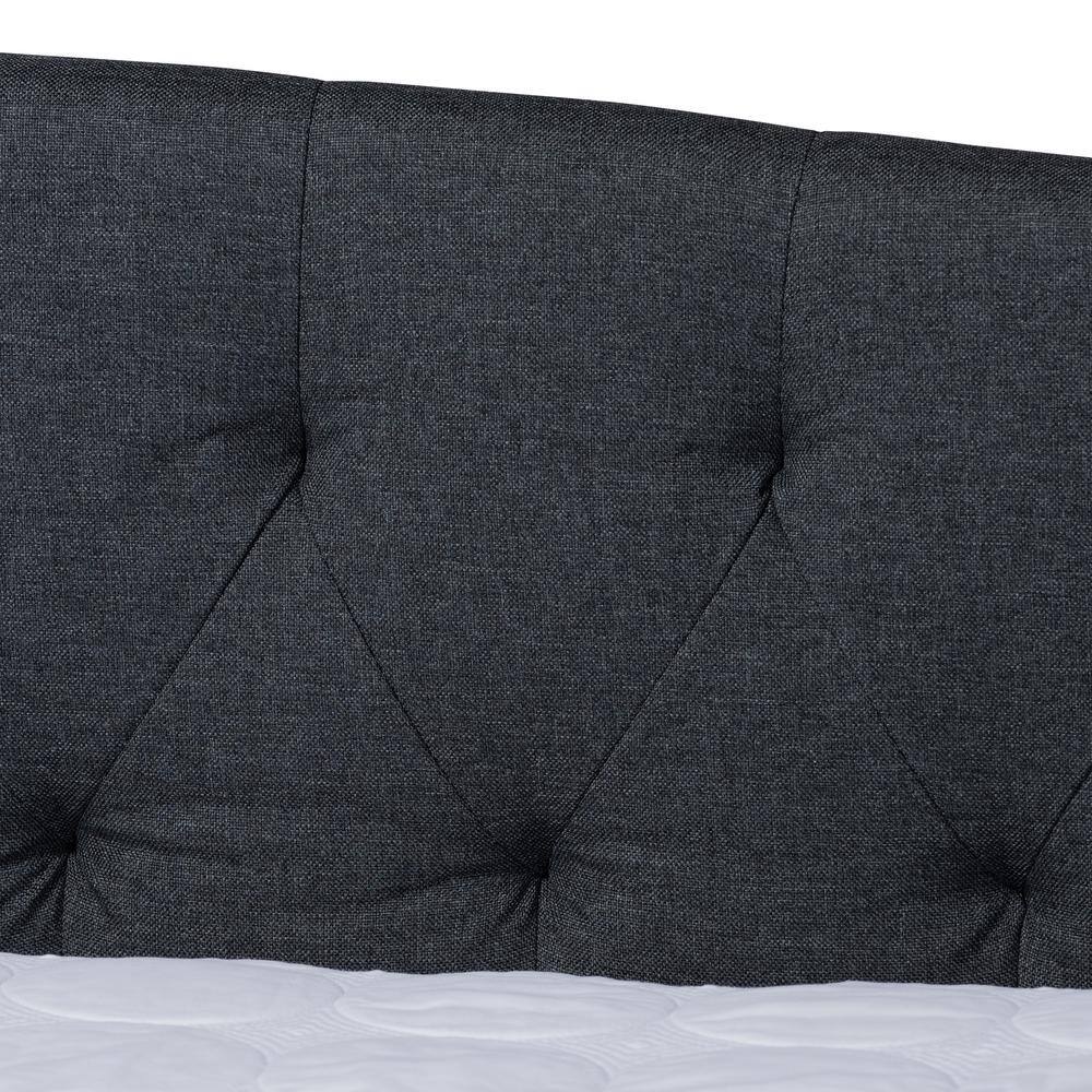 Dark Gray Tufted Upholstered Queen Daybed