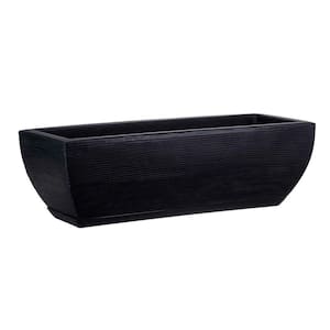 Amsterdan Small Black Plastic Resin Indoor and Outdoor Floreira Planter Bowl