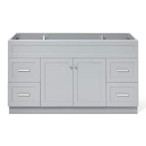 Hamlet 60 in. Freestanding Bathroom Vanity Cabinet without Top in Gray (Assembled)
