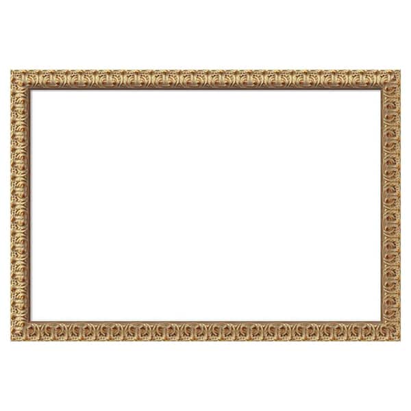 Amanti Art Florentine Gold 39 in. x 27 in. Wood Framed Dry Erase Magnetic Memo Board