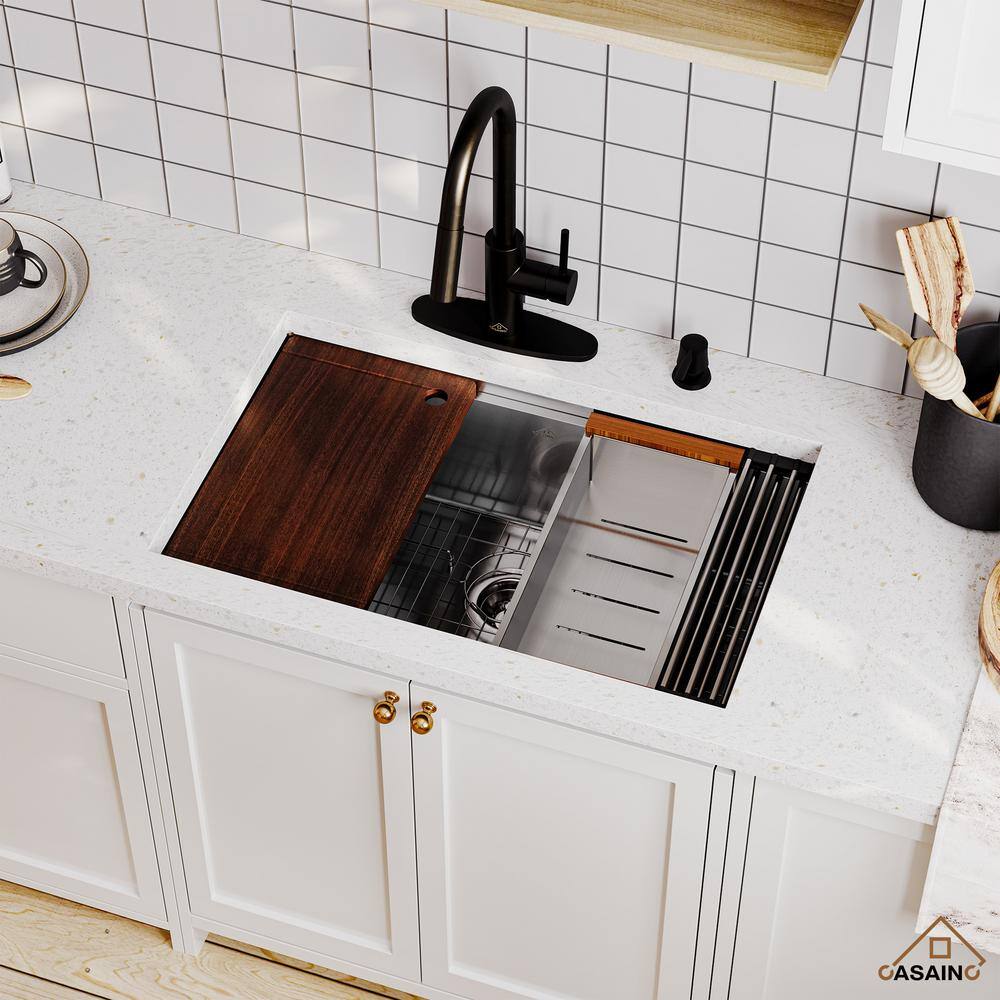 32'' Stainless Steel Single Bowl Farmhouse Kitchen Sink