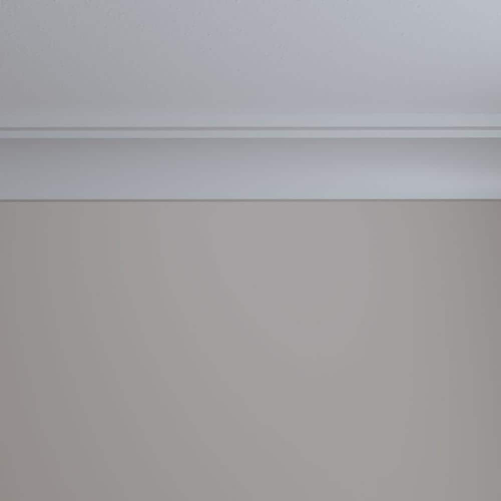 Primed White Geometric Crown Moulding Sample, 12 in