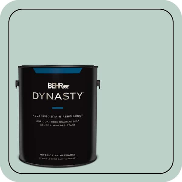BEHR DYNASTY 1 gal. #S420-2 Moon Glass Satin Enamel Interior Stain-Blocking Paint & Primer