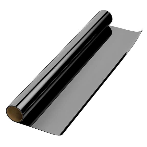 24 in. W x 197 in. L Anti UV Heat Blocking Mirror Daytime Blackout Window Film with One Way Reflective, Black