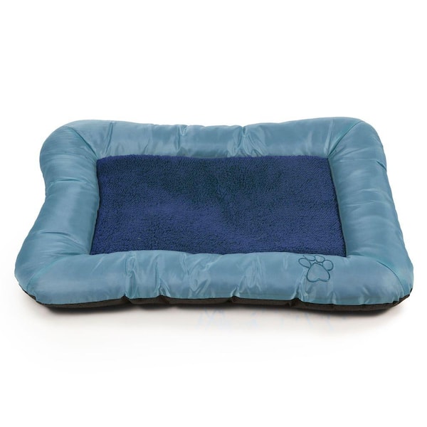 PAW Extra Large Blue Plush Cozy Pet Crate Dog Pet Bed