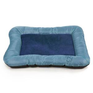 Extra Large Blue Plush Cozy Pet Crate Dog Pet Bed
