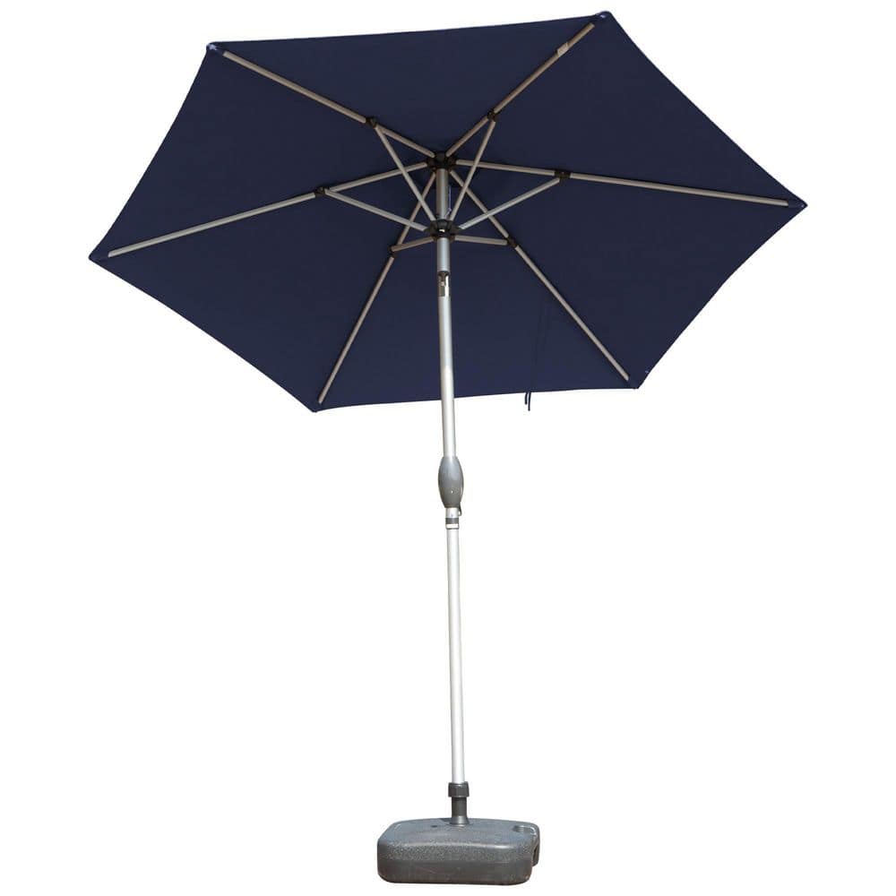 7.5 ft. Aluminium Market Patio Umbrella with Push Button Tilt&Crank,6 Sturdy Ribs,UV Protection Waterproof in Navy Blue price history on PriceWatchPro