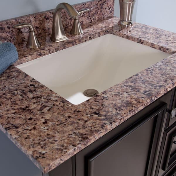Home Decorators Collection 31 in. W x 22 in. D Marble White Rectangular Single Sink Vanity Top in Capri