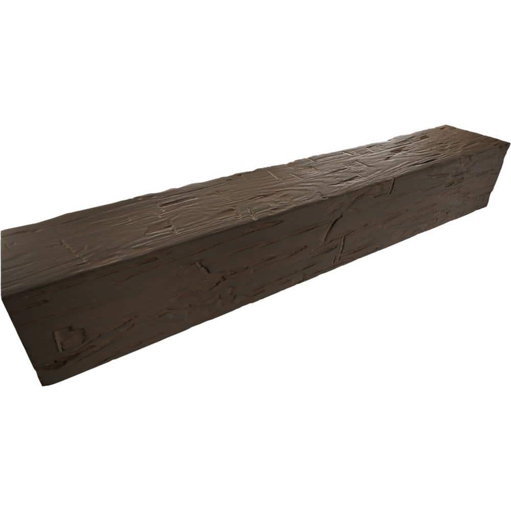 Hand Hewn Cedar Bark Faux Wood Ceiling Beam, 4" x 4" x 8'